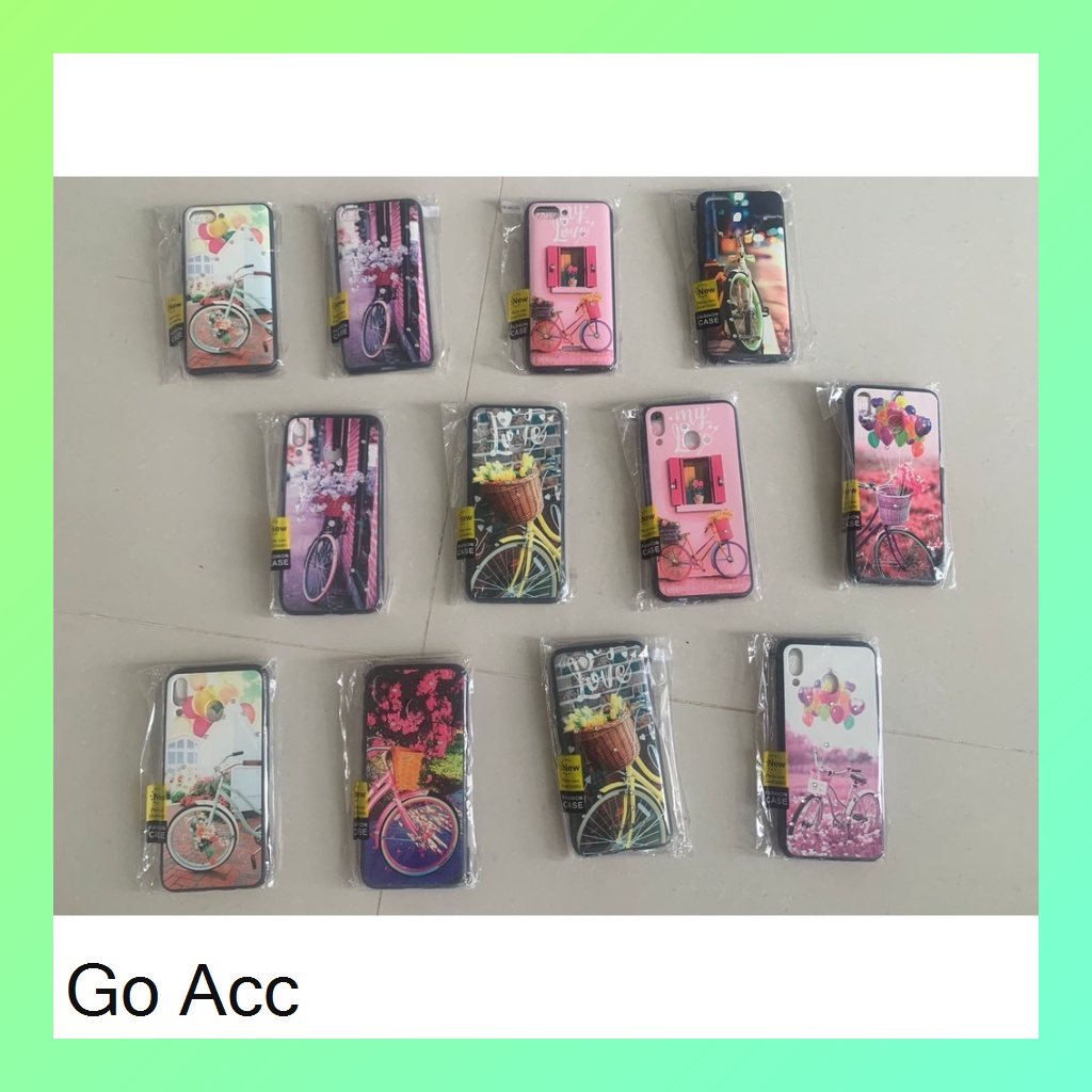 RANDOM Silikon Casing Softcase Sepeda Bunga Bunga Samsung M20 A6+ Plus A8+ A8 A6 J6 J4 J8 Oppo A83 A71 F9 Xiaomi 6x/A2 Note 5 Pro 5A Redmi S2 6 Pro Vivo Y85/V9 Y83 Nova 3i