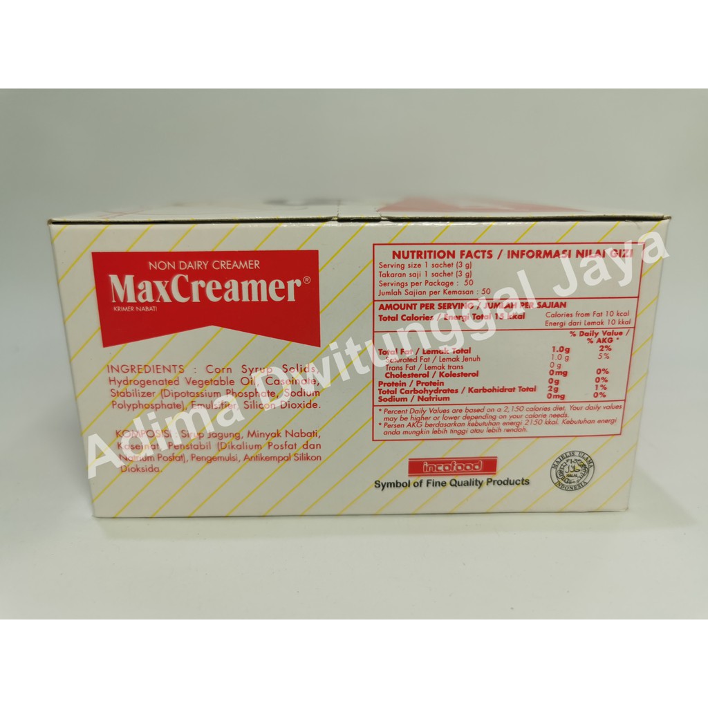 Max Creamer / Krimer / Max Creamer Non Dairy Sachet