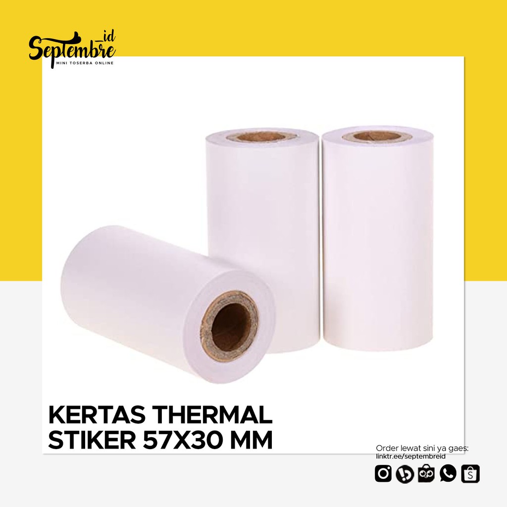 

Kertas Thermal Stiker Kertas Thermal Sticker Kertas Stiker Thermal 57x30 mm