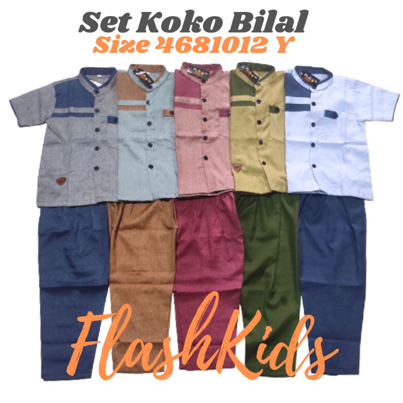 Flashkids Baju Koko Anak Laki  4-12 Tahun