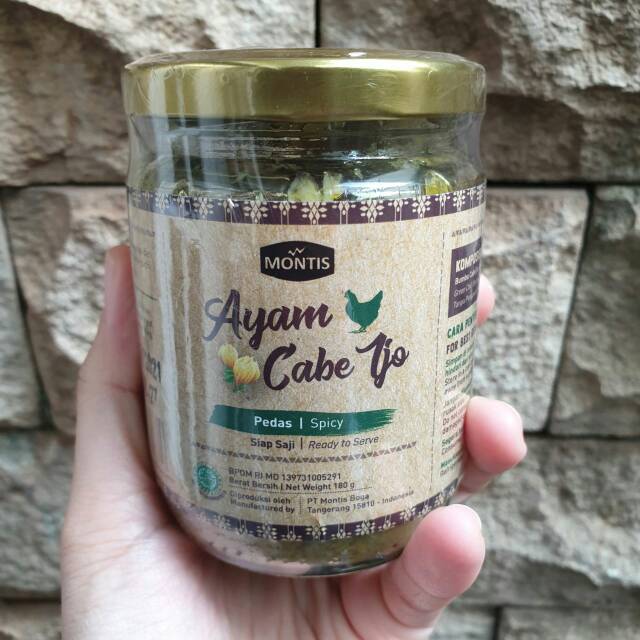 

Ayam Cabe Ijo Pedas Lauk Siap Saji Montis Khas Padang