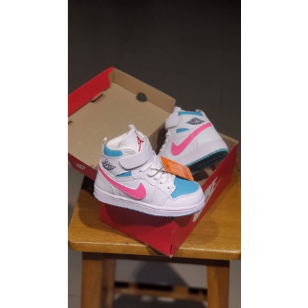 Sepatu anak Nk jordan 1 multicolor / white sail sepatu anak perempuan