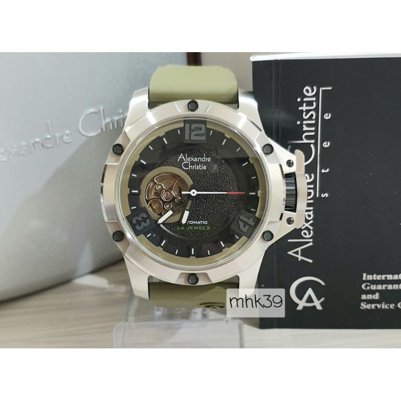 JAM TANGAN PRIA ALEXANDRE CHRISTIE AC6295MA SILVER GREEN