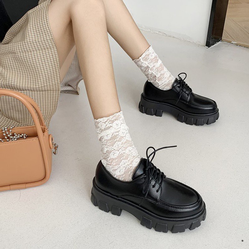 COD Sneakersdaily Y5 Sepatu Boots Hitam Beige Wanita Import