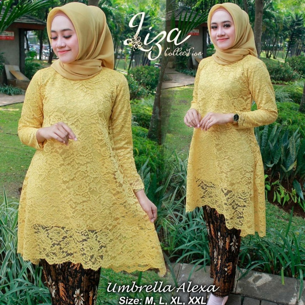 LIZ&gt; tunik kebaya umbrella alexa - kebaya modern - pakain wanita TERBARU - baju pesta dan seragaman