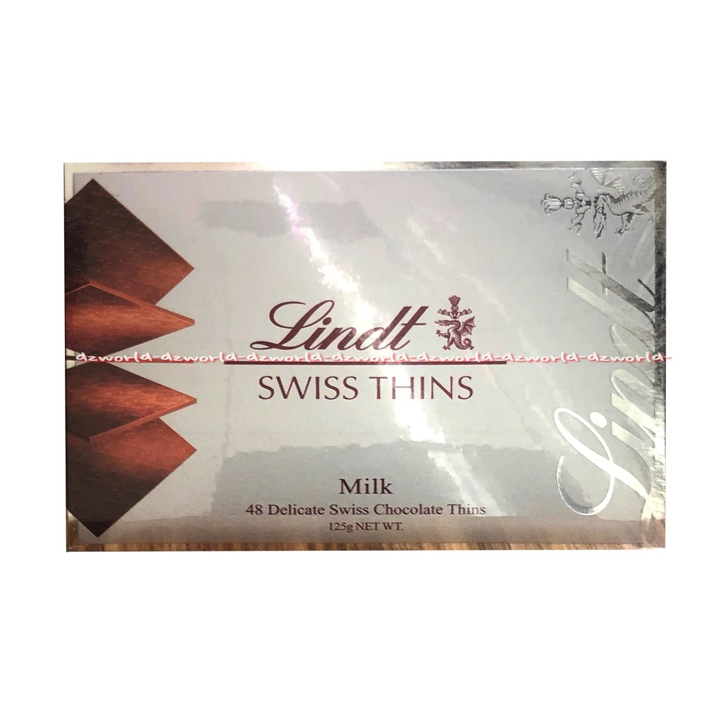 Lindt Swiss Thins Milk 125gr Coklat Swiss Tipis Lind Swiss Chocolate Lind Swis