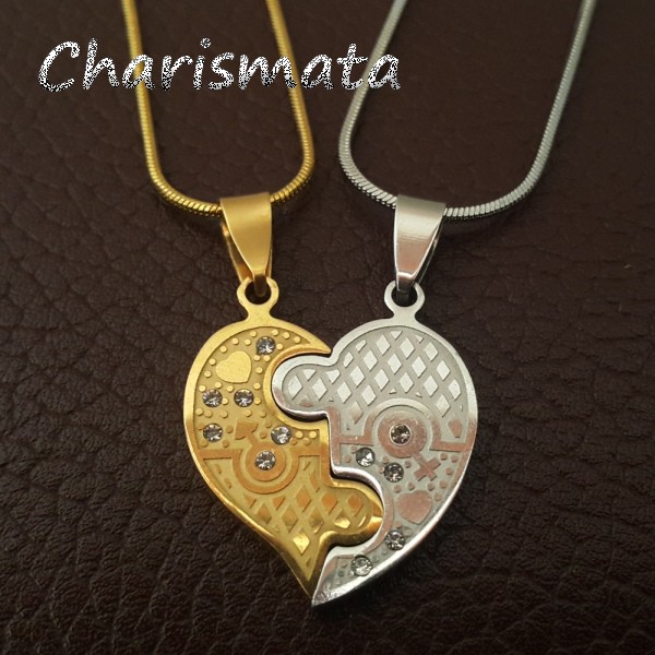 KALUNG TITANIUM COUPLE HATI UNIK