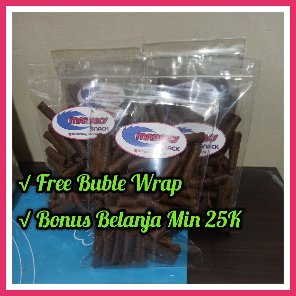 

100gr Snack Cemilan Astor Mini Barcelona Wafer Roll Coklat