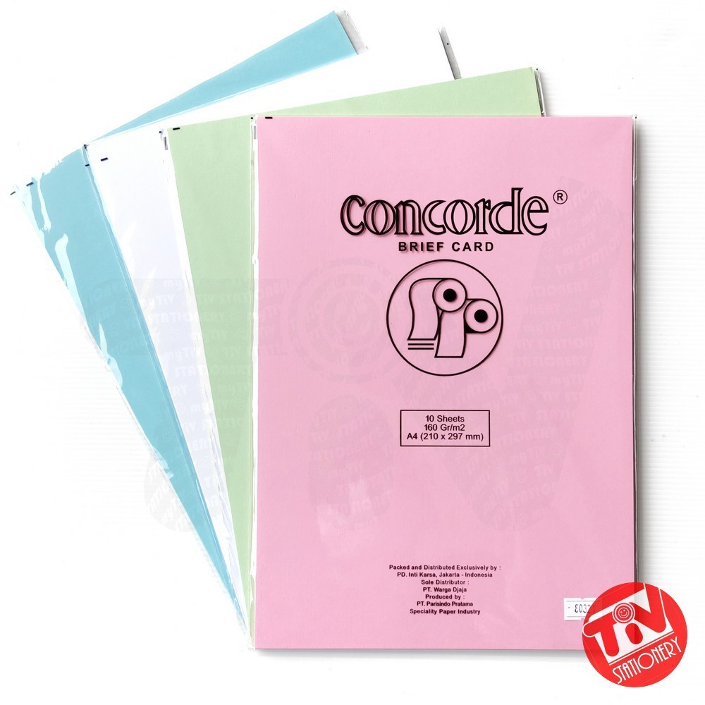 

Kertas Concorde Warna A4 160 gsm (1 pack = 10 lembar)