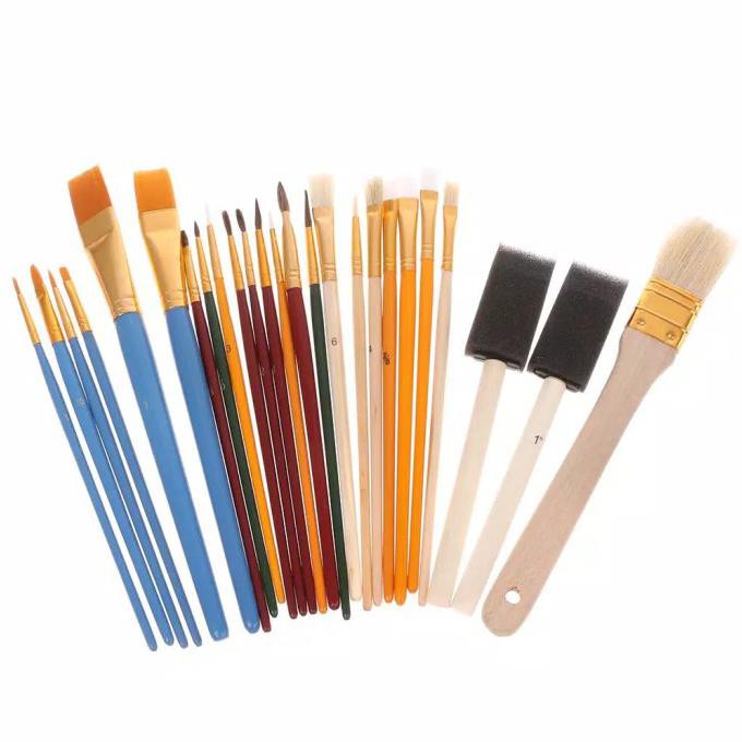 

Ready Stok! Kuas Lukis Cat Air Akrilik Set 25 Pcs Oil Paint Brush Terpercaya