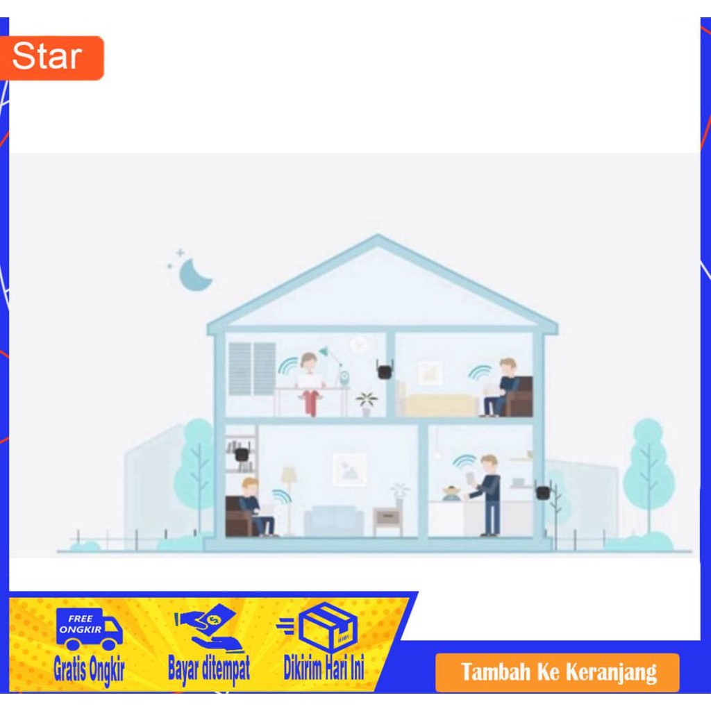 BAYAR DITEMPAT - 2020 RUMAH MINI REPEATER PENGUAT SINYAL WIFI PENGUAT SINYAL ROUTER JARINGAN