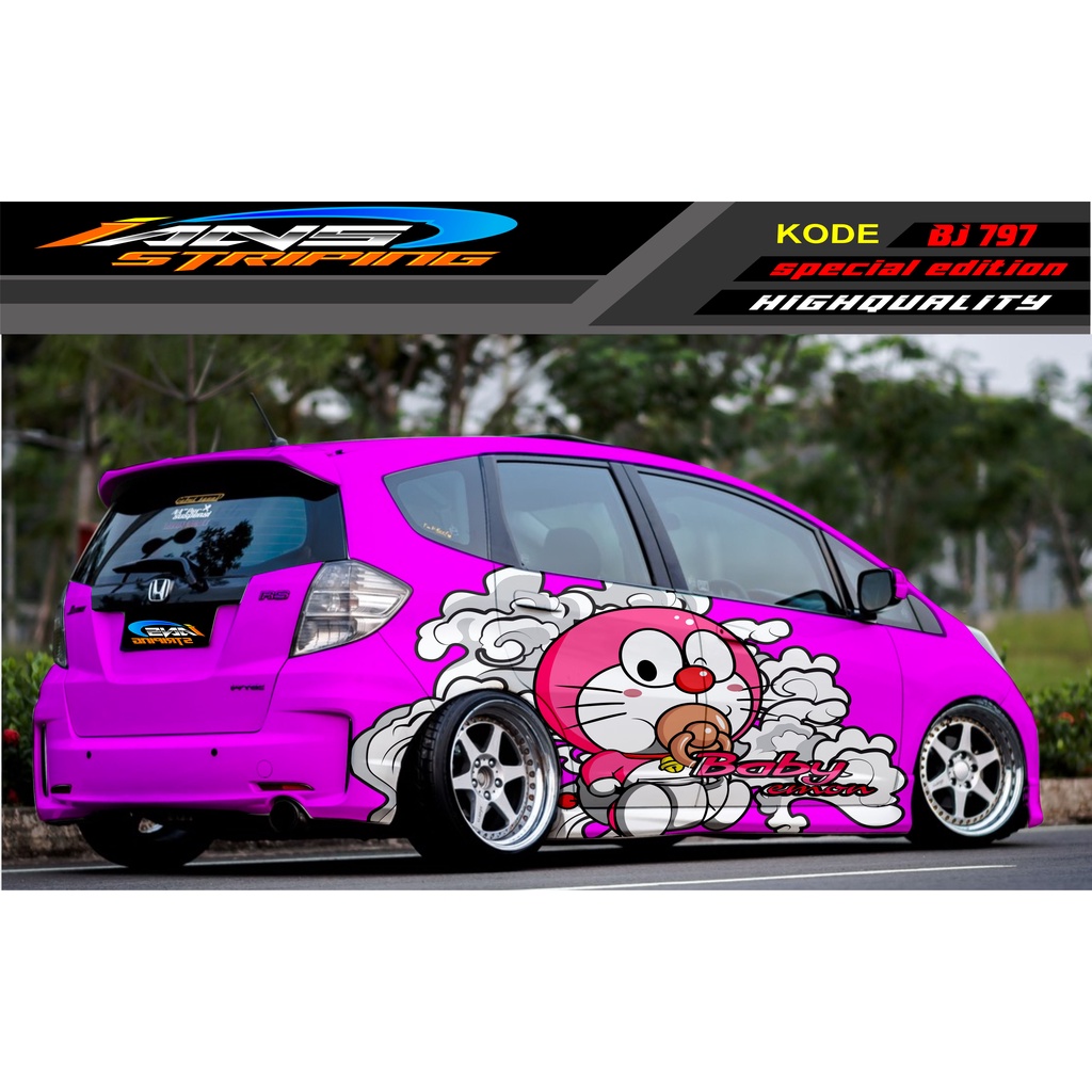 DECAL STICKER MOBIL HONDA BRIO / JAZZ RS / MOBILIO / AGYA / YARIS / ATOS / STICKER MOBIL