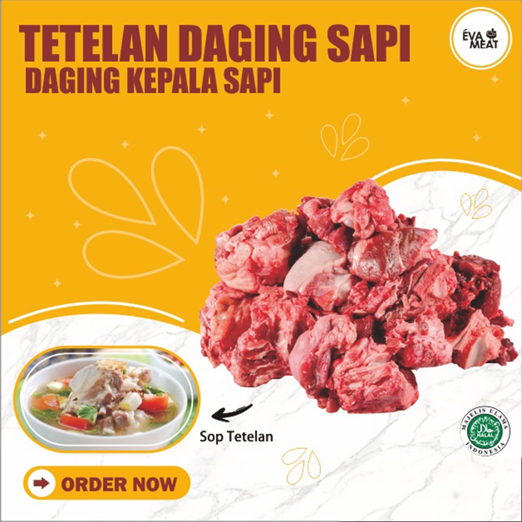 

tetelan daging sapi / tetelan / daging kepala sapi / daging tetelan sapi / headmeet / tetelan sapi