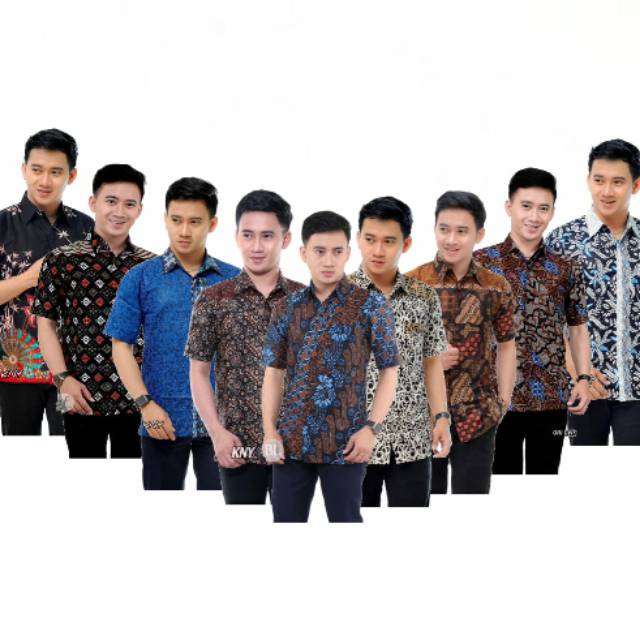 GROSIR DROPSHIP HEM BATIK M L XL XXL BSWART HRBO026 KENONGO KEMEJA PENDEK PEKALONGAN MERAK PAPUA