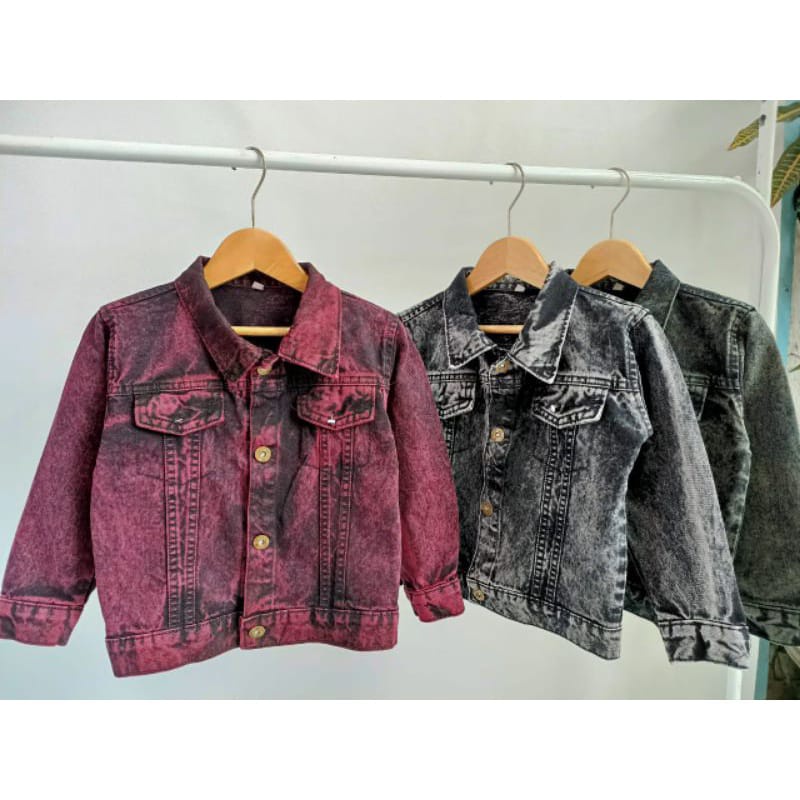 JACKET JEANS ANAK LEVIS 1-11 TAHUN-SNOW WASHING TAHUN UNISEX-JACKET JEANS ANAK ANAK