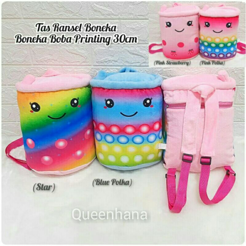 Tas Ransel Boneka Boba Printing Tas Ransel Anak