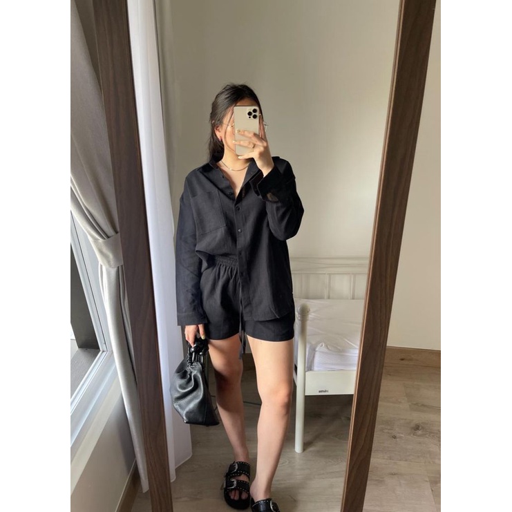 Eria Linen Set-Black