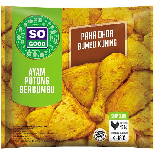 AYAM POTONG PAHA &amp; DADA BUMBU KUNING SO GOOD CHICKEN BREAST / THIGH SEASONED HALAL HIGIENIS 450 GR