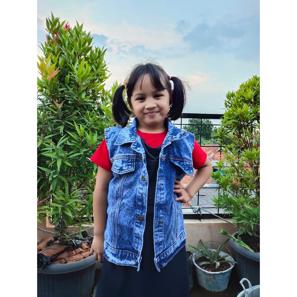 JACKET ROMPI JEANS ANAK USIA 1-9 TAHUN UNISEX