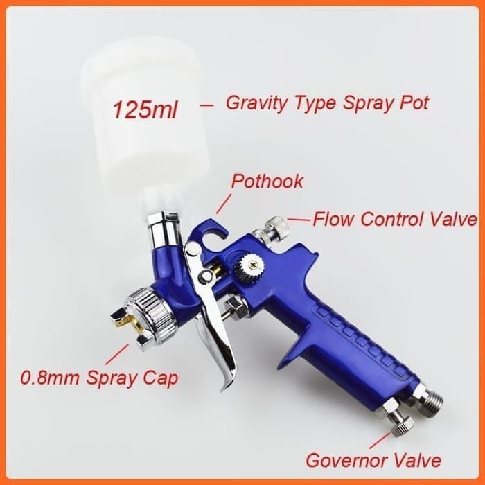 Spray gun HVLP mini H2000 Nozzle 0.8 mm ORIGINAL - Palembang