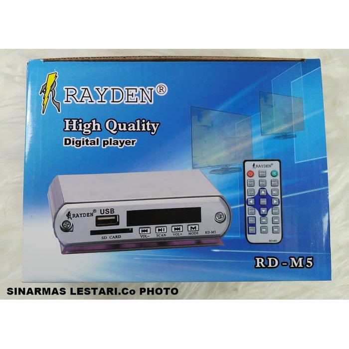new Digital Vidio Player Mp3-MP4-Mp5 To Tv LED/Tabung RCA Raiden RD-M5 kualitas terbaik