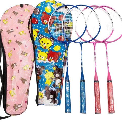 Raket Badminton Anak Karakter Isi 2 pcs /Raket Bulutangkis Anak PENDEK