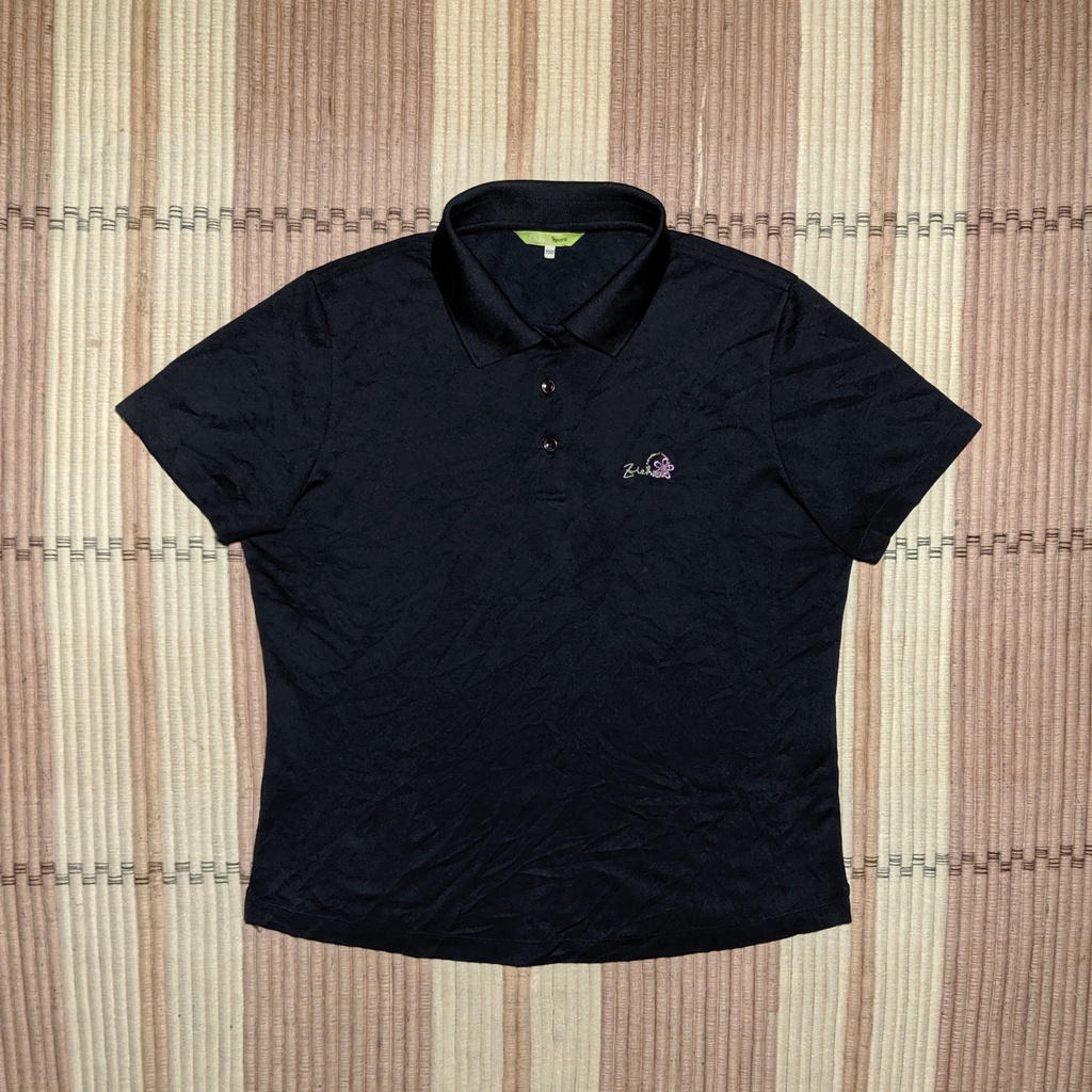 Kaos Polo Wanita ZISHEN SPORTS GOLF Dry Hitam Original Second Preloved