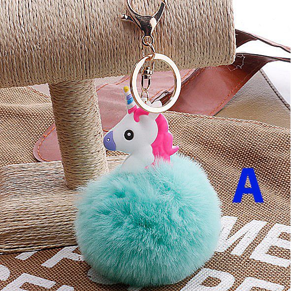 Gantungan Kunci / Accesories Tas PomPom Unicorn