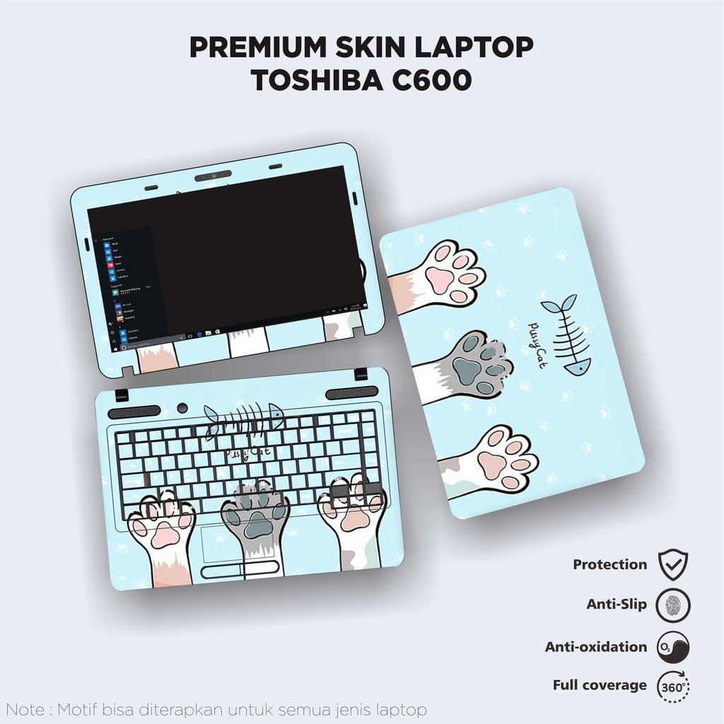 Garskin Laptop Fullbody TOSHIBA C600