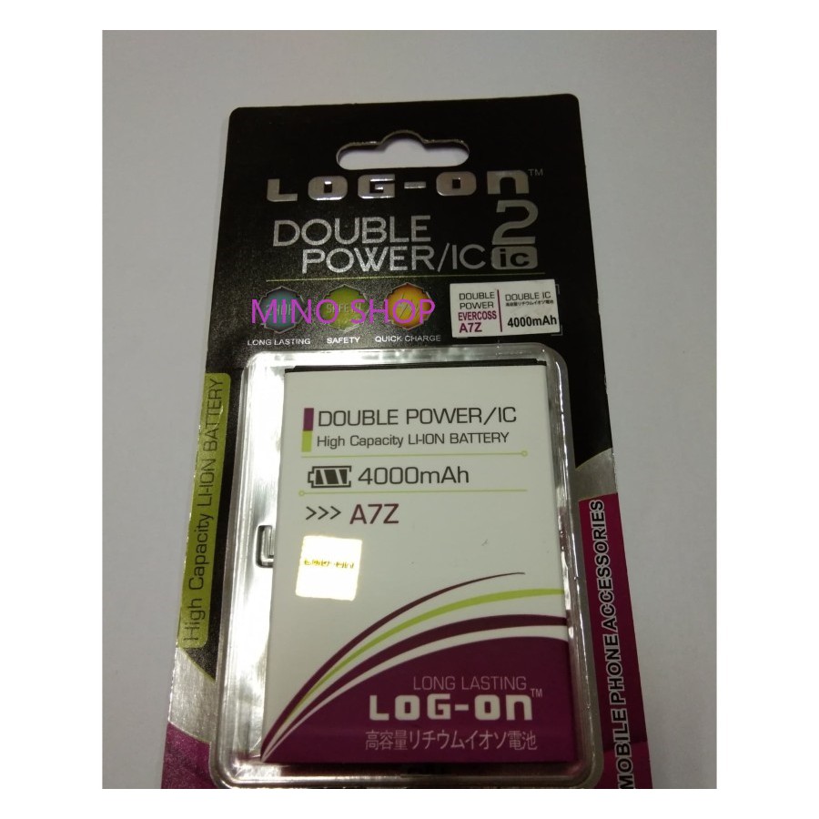BATERAI EVERCOSS A7Z - LOG ON DOUBLE POWER BATTERY BATRE