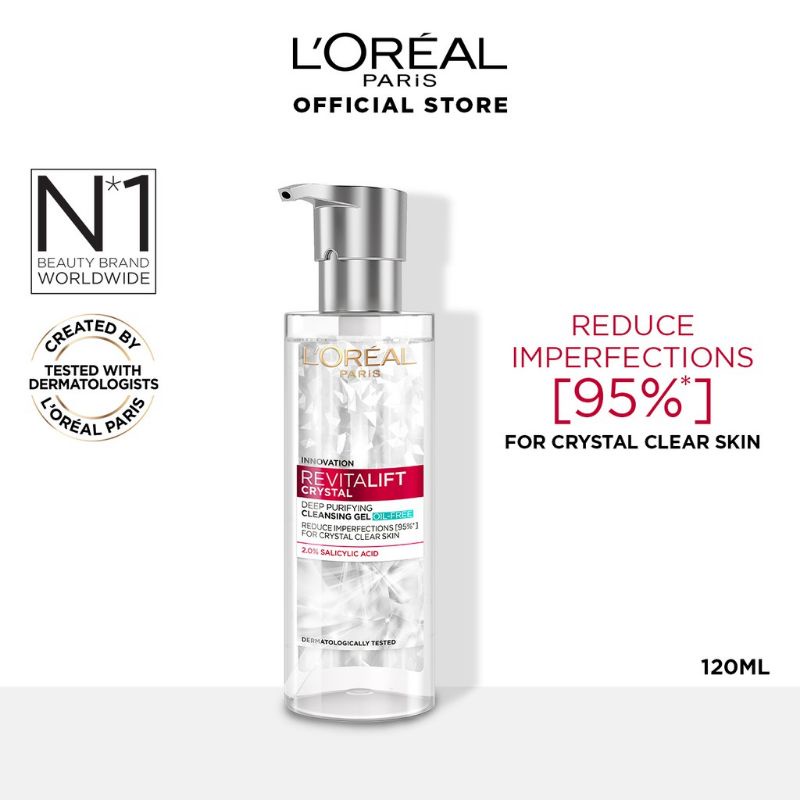 L'OREAL PARIS REVITALIFT CRYSTAL Cleansing Gel l Minyak Pembersih Wajah L'OREAL