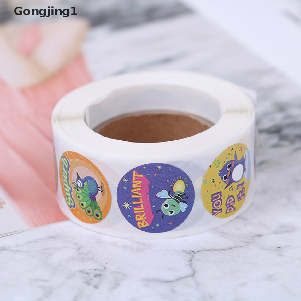 Gongjing1 500PCs / Roll Stiker Motivasi Untuk Guru / Murid