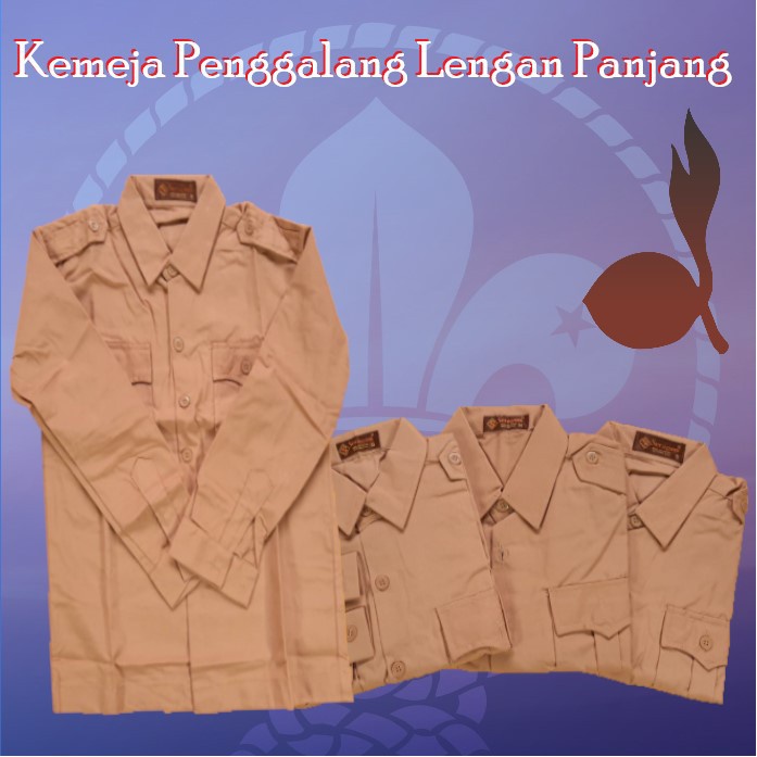 Baju Sekolah Pramuka / Seragam Sekolah Pramuka Penggalang Lengan PANJANG  SD SMP SMA ( MERK SERAGAM 
