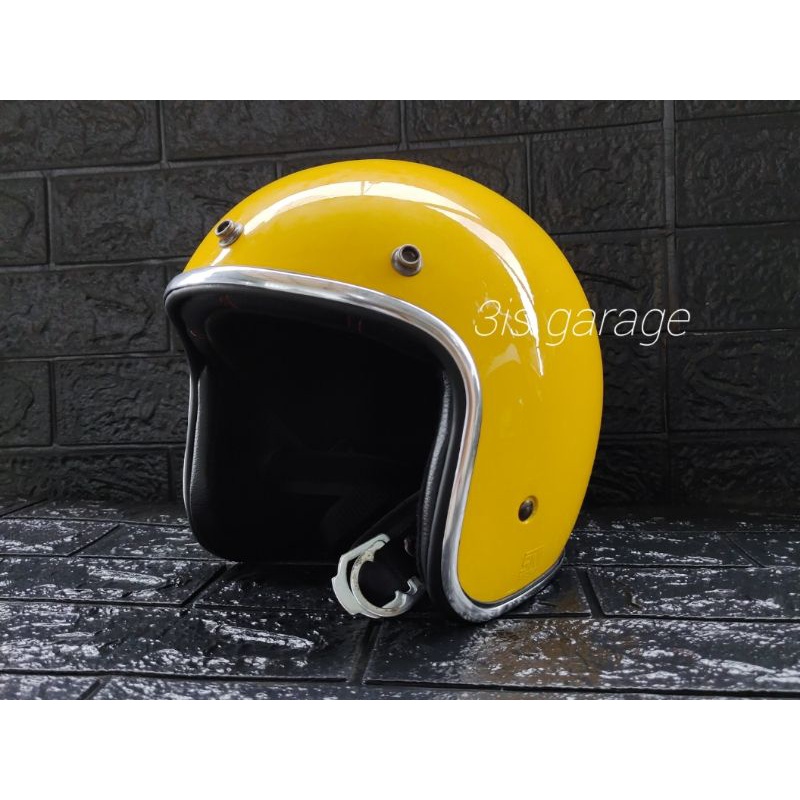 HELM RETRO SLIM HEAD RAW TX-500 BUSA SEMI KULIT