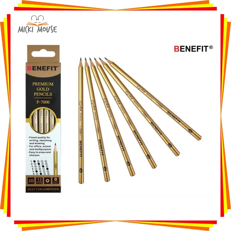 

PENSIL 2B BENEFIT GOLD / PENSIL 2B / PENSIL MURAH / pensil