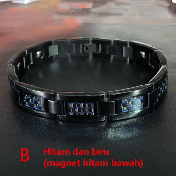 Gelang Baja Karbon Baja Titanium/Gelang Kesehatan Bio Energy Magnetic Gelang Belence-B