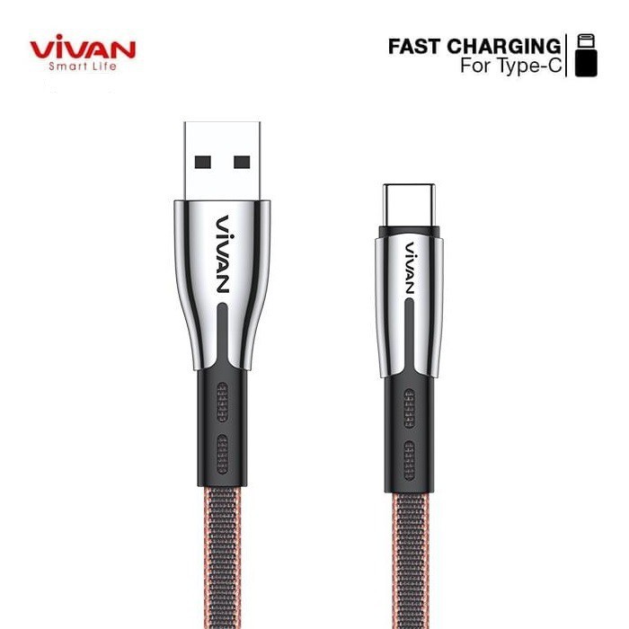 Kabel Data Fast Charging Vivan BTK-C 1M Cable Data Type C 3A USB-C - Garansi Resmi 1 Tahun