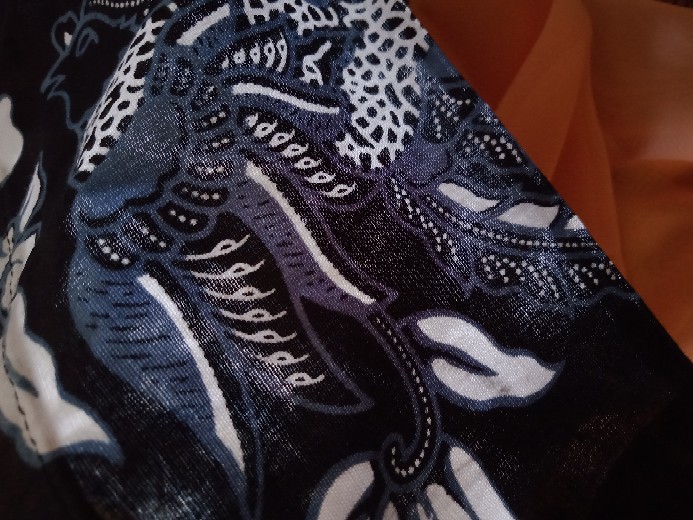 Batik Pria Kenongo Kemeja Tosca Pendek Pekalongan Padi M L Xl Sogan Tulis ::