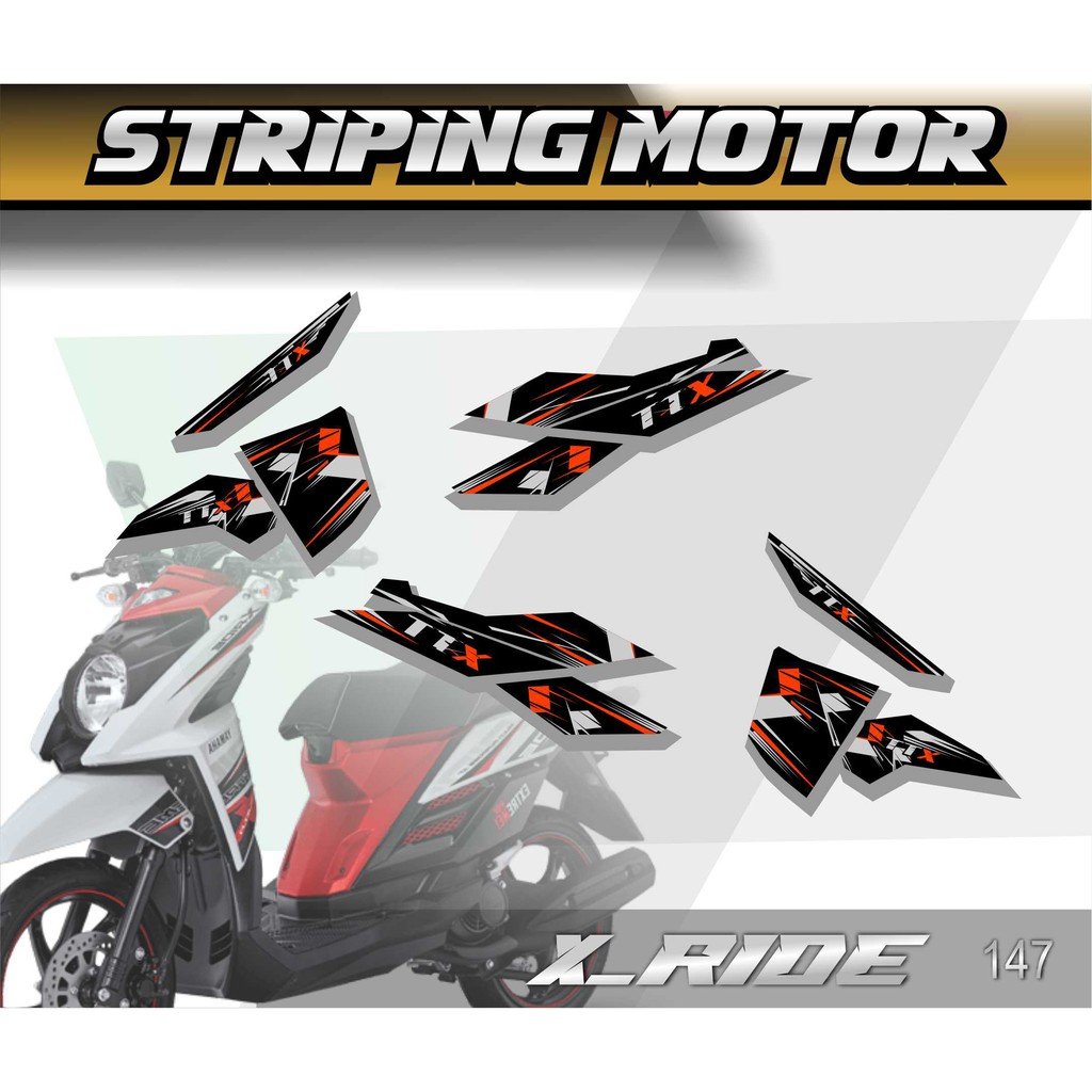 (COD) 0147 Stiker Striping Xride Lis Variasi TTX