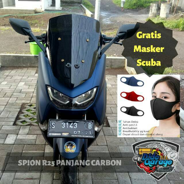 Paket Spion R25 Panjang komplit Bracket All New Nmax 2020