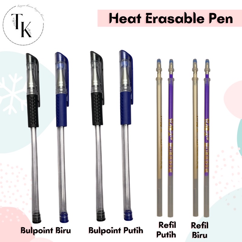 Heat Erasable Pen High Temperature , Bulpoint kain hilang dengan setrika