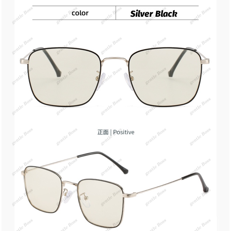 Retro Photochromic Anti Radiation Eye Glasses Simple Square Frame Men and Women