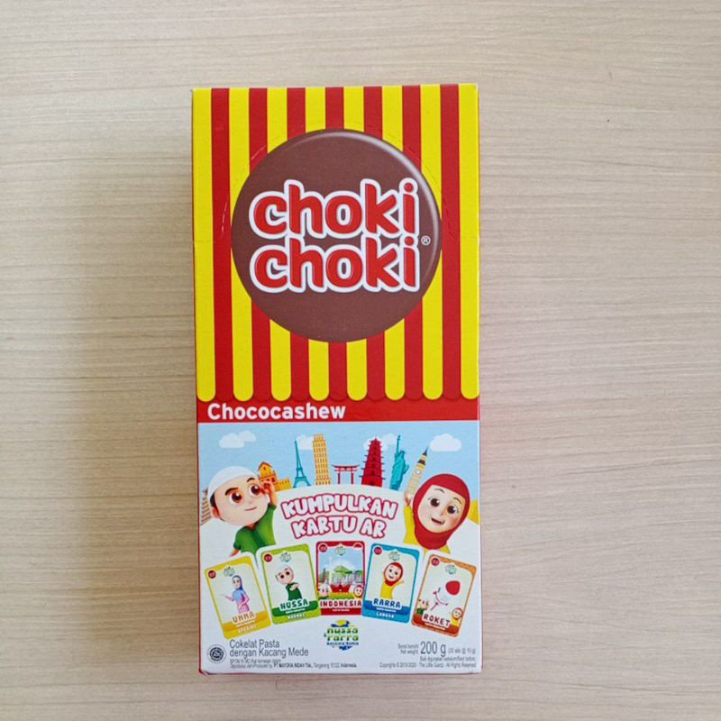 

CHOKI CHOKI CHOCOCASHEW (1 BOX ISI 20PCS) / COKELAT PASTA CHOKI CHOKI ISI 20 STIK