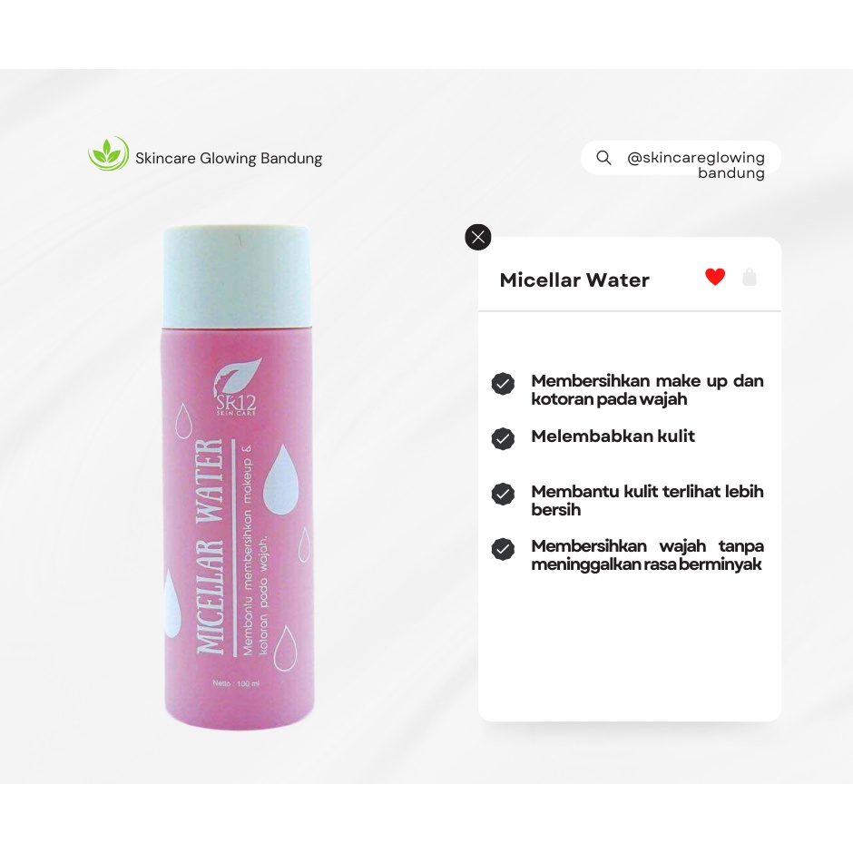 Micellar Cleansing Water SR12 Pembersih Make Up Remover Cleansing Water Clean Face Micellar Water