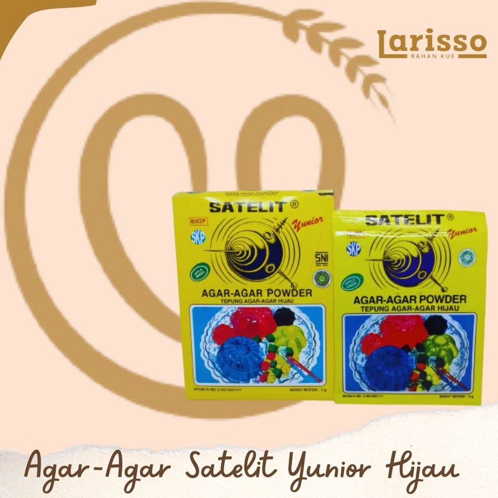 

SATELIT YUNIOR AGAR AGAR POWDER 5GRAM HIJAU