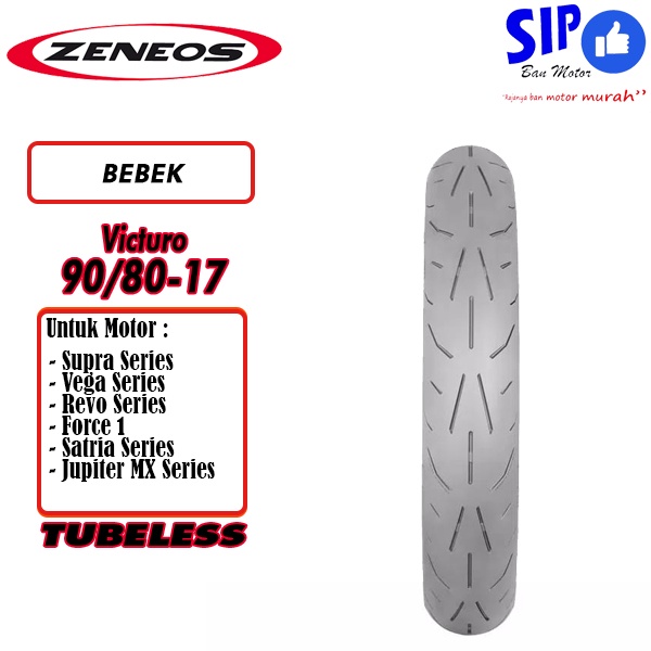 Ban motor bebek Soft Compound Zeneos Victuro 90 80 17 Tubeless