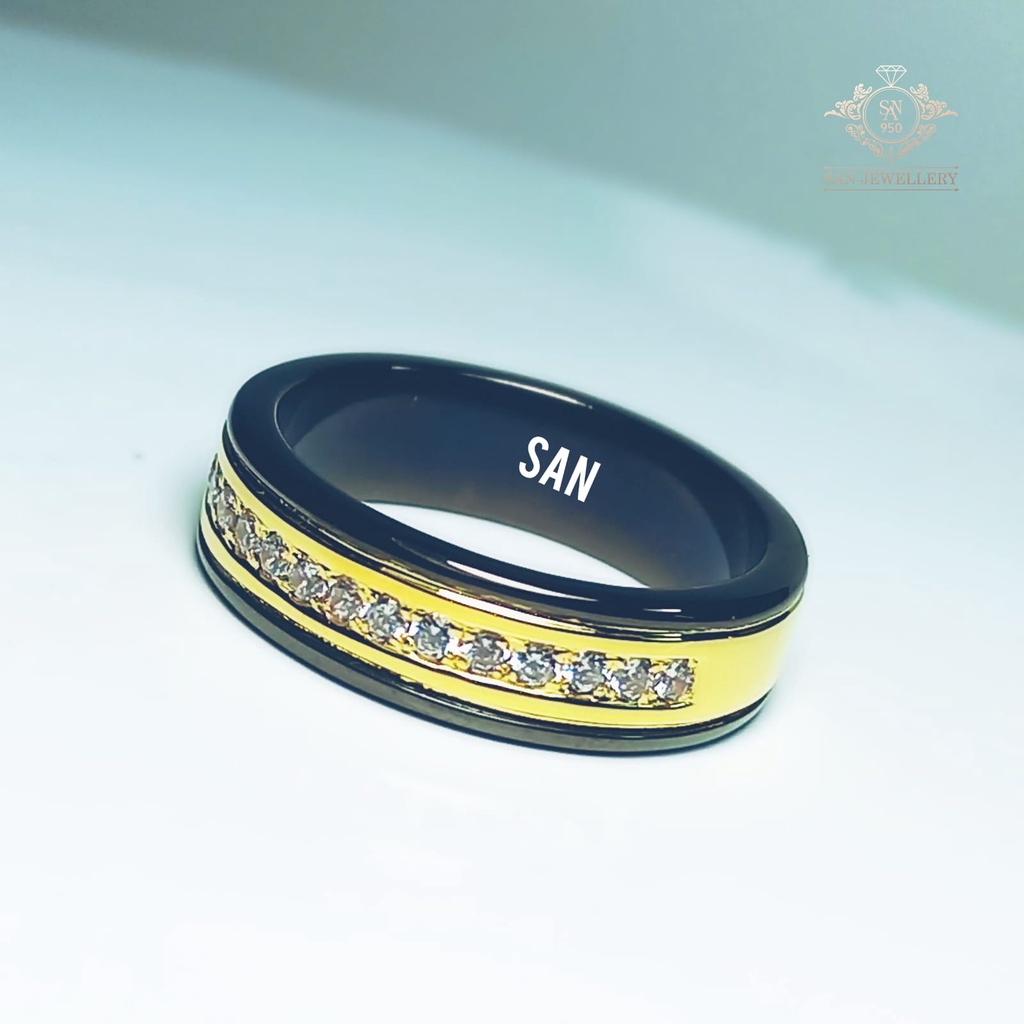 Cincin tunangan wanita hitam custom platina perak palladium emas kawin nikah 09