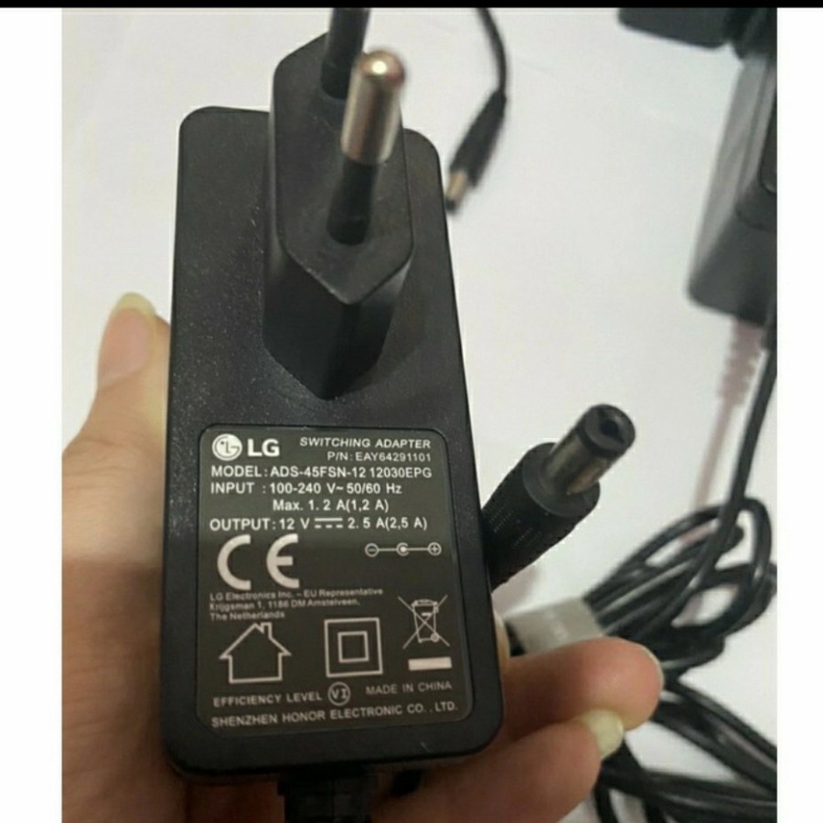 ADAPTOR  CCTV 12v 2.5A LG ORIGINAL