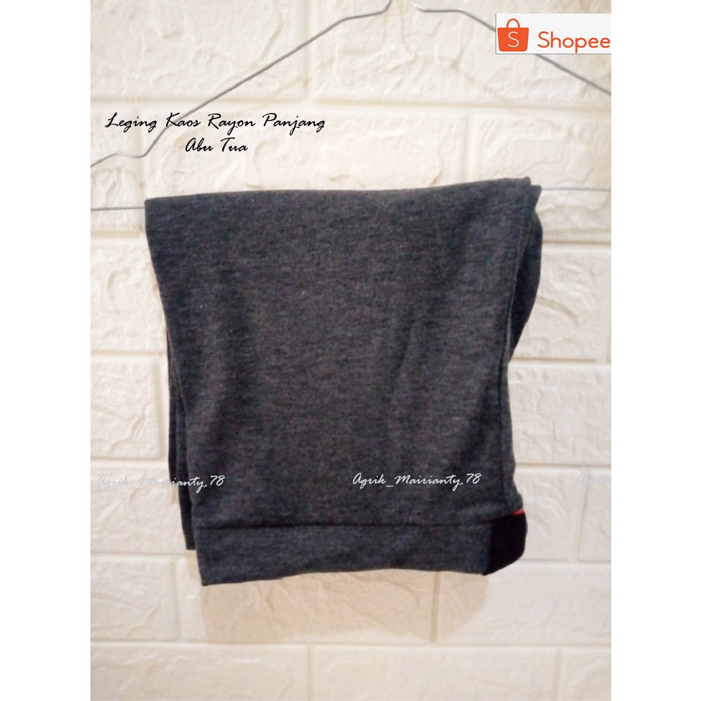 LEGGING PANJANG WANITA BAHAN KAOS RAYON TEBAL SIZE. ( M .L .XL )-Abu tua