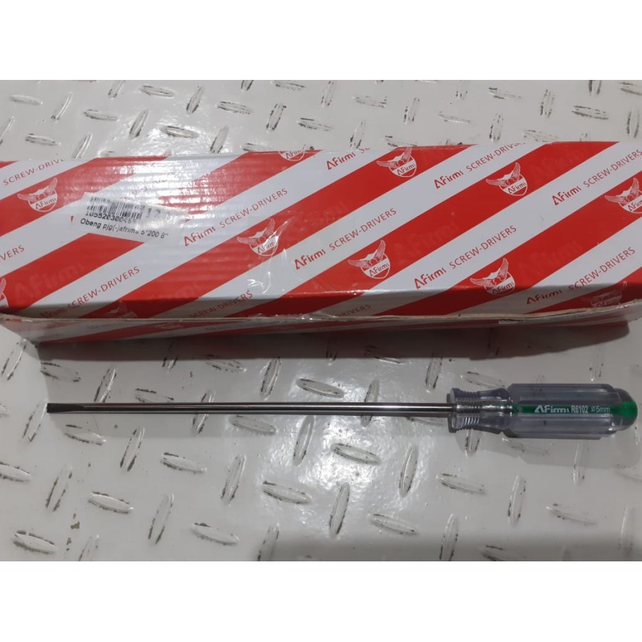Obeng Panjang Min (-) Afrim 5x200 mm Ukuran 8 Inch